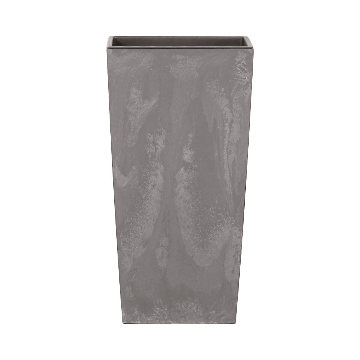 Vaso alto 11,4 l prosperplast urbi square effect of plastic with crenhy grey deposit, 37,5 (alto) x 19,5 (largura) x 19,5 (profundo) cms