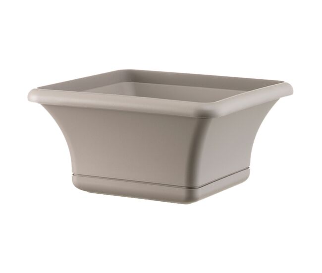 Pote quadrado de 24 cm com pires