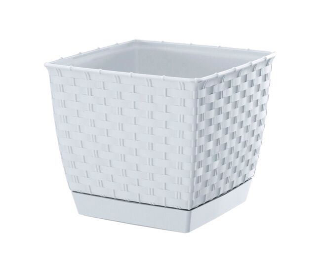 Pote quadrado de 2,5l ratolla, dimensões (mm) 165x165x142, cor blanche