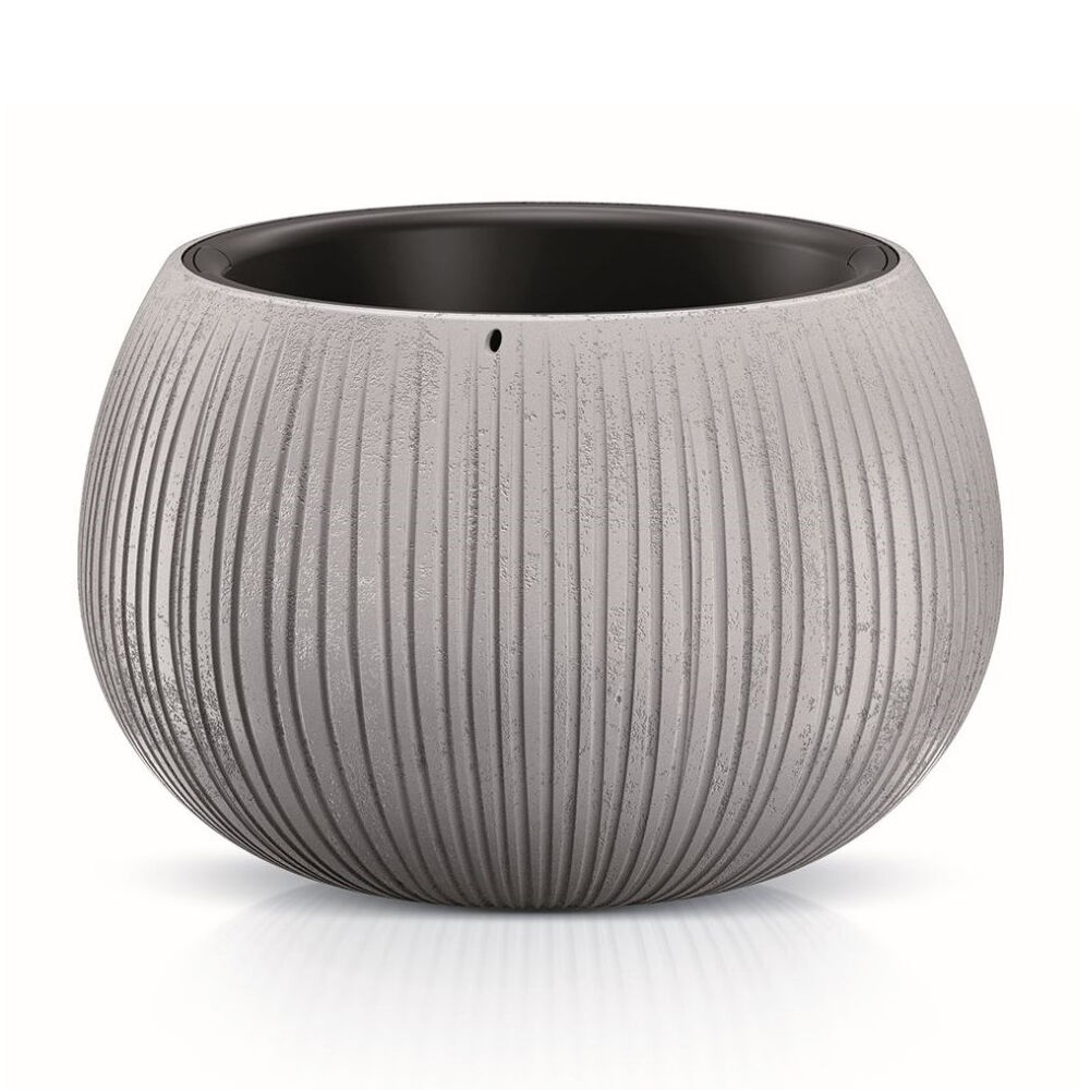 Prosperplast bowl plastic with cement color deposit, 21,8 (alto) x 37 (largura) x 37 (profundo) cms