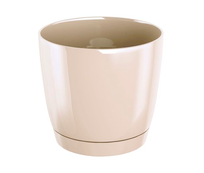 Potão redondo de plástico coubi redonda p na cor creme 13,5 (comprimento) x 13,5 (largura) x 12,4 (altura) cm