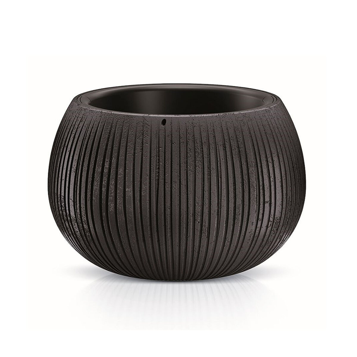 Prosperplast bowl plastic with black cement color deposit, 11 (alto) x 14,4 (largura) x 14,4 (profundo) cms