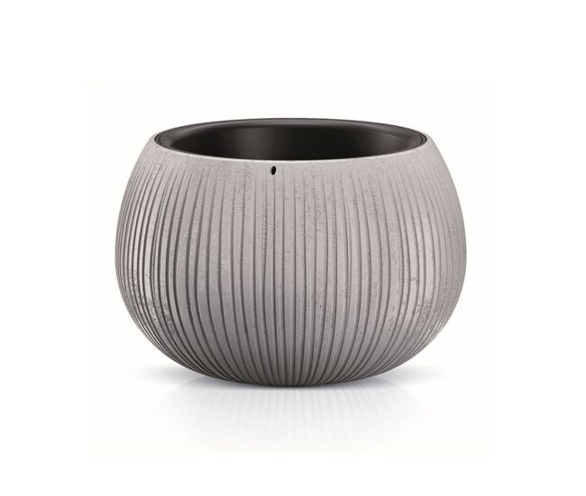 Prosperplast bowl plastic with cement color deposit, 11 (alto) x 14,4 (largura) x 14,4 (profundo) cms