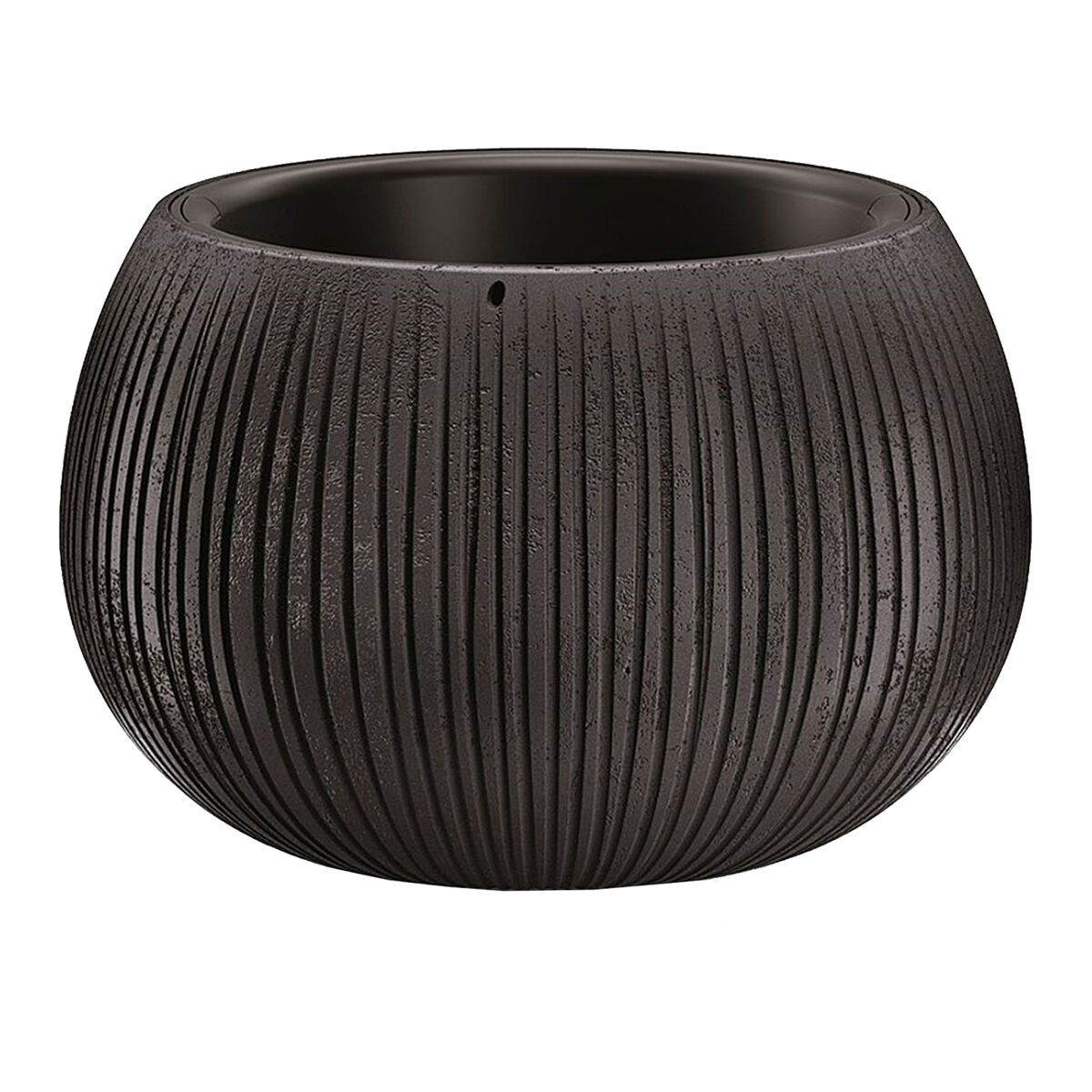 Prosperplast bowl plastic with black cement color deposit, 13,6 (alto) x 18 (largura) x 18 (profundo) cms