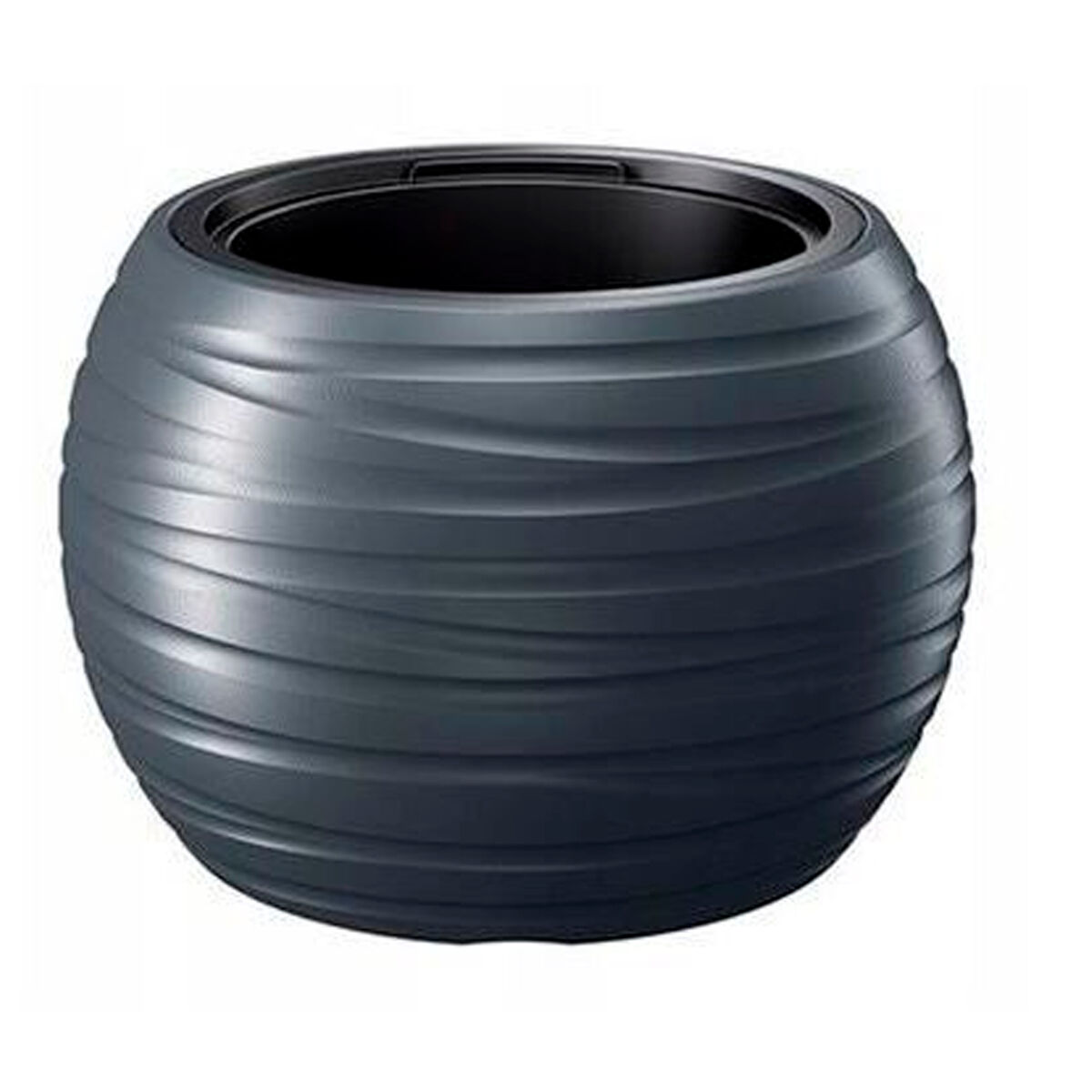 Potão redonda com depósito masculino plástico de 25l na cor antracite 39,6 (comprimento) x 39,6 (largura) x 26 (altura) cm