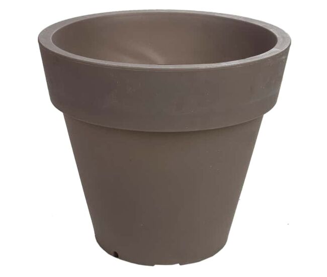Plantador de polietileno da rotomoulding cor taupe 35x30 cm