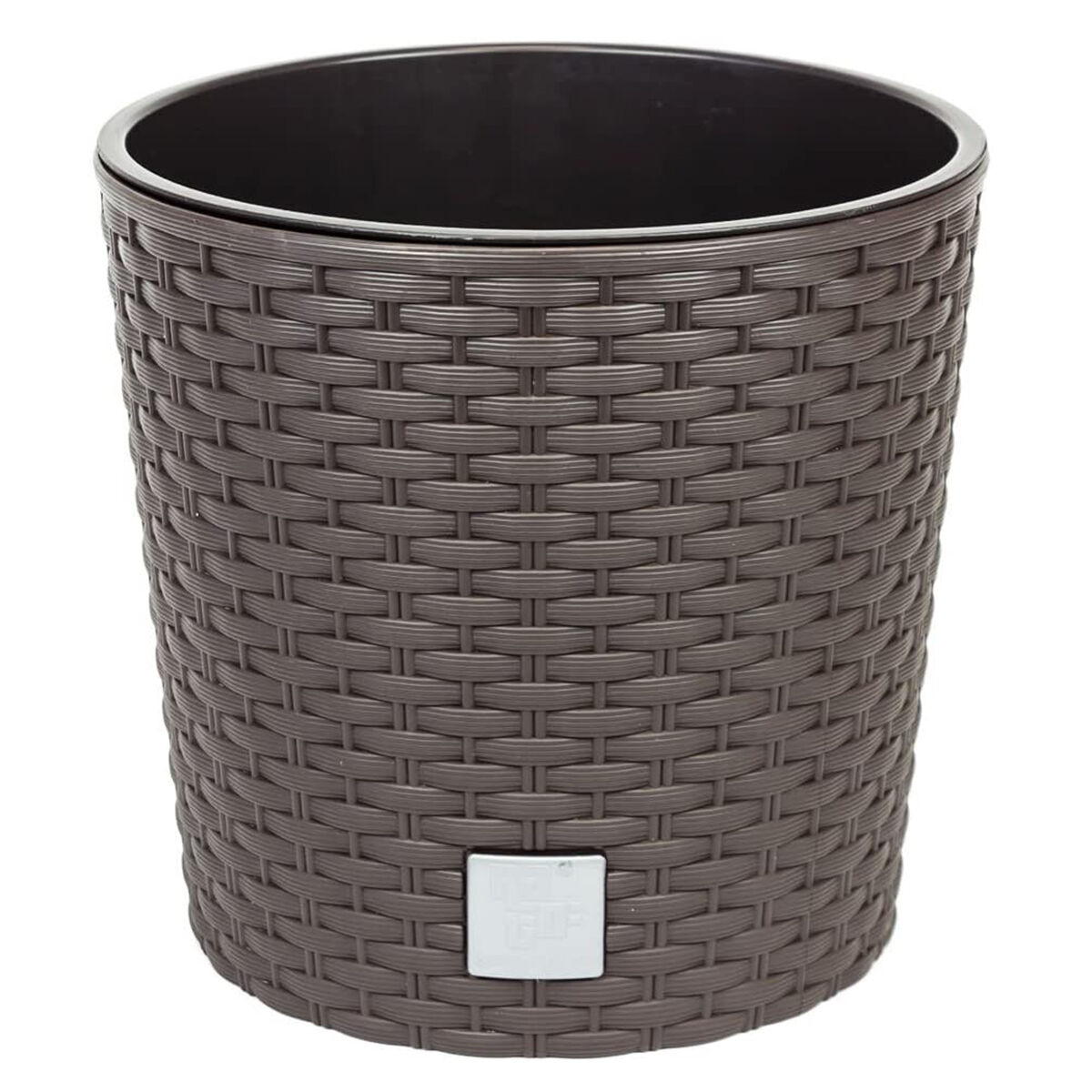 Potão redonda 8,7 litros tempo com balde para plantar em mocca cor 25 x 25 x 22,4 cm