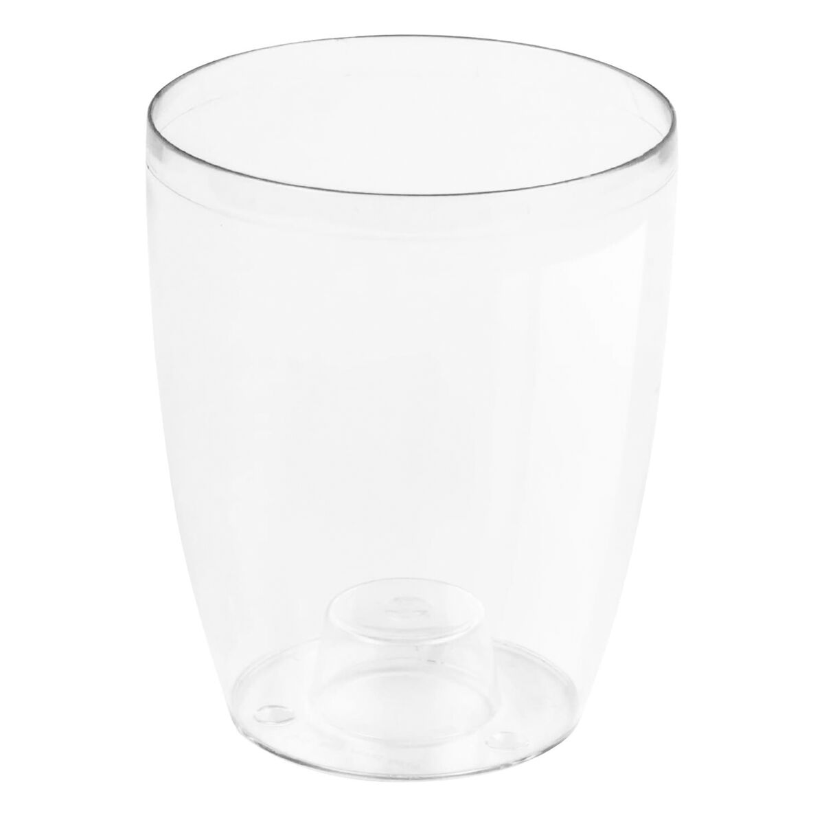 Plantador de orquídeas em plástico coubi orchid em branco transparente 13,2 x 13,2 (l) x 16 (a) cm