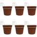 6 vasos cilíndricos Ø 10 cm com ganchos 6 vasos cilíndricos Ø 10 cm com ganchos Terracota