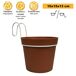 6 vasos cilíndricos Ø 10 cm com ganchos 6 vasos cilíndricos Ø 10 cm com ganchos Terracota