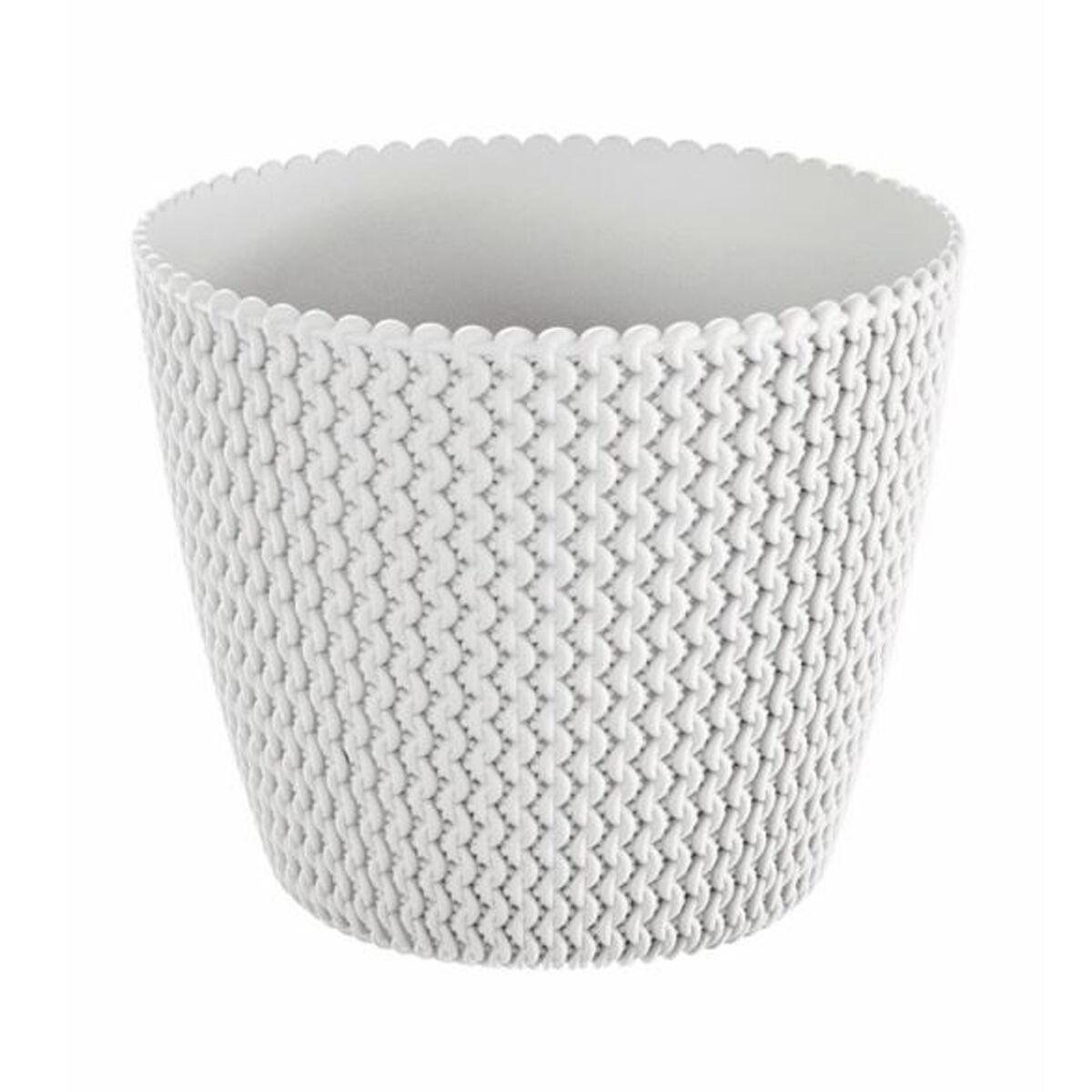 Pote redondo 5l prosperplast splofy de plástico branco em cores, ø21,8 x 18,4 cm