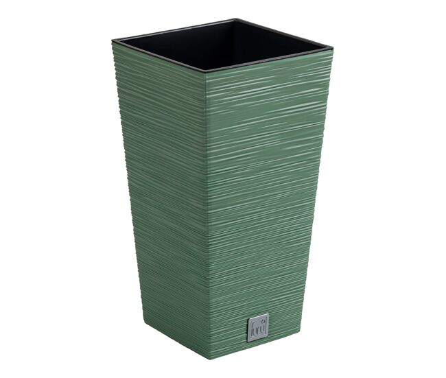 Pote verde da terra, com depósito, coleção de furu, 29,5 x 29,5 x 55 cm, capacidade de 14 l.