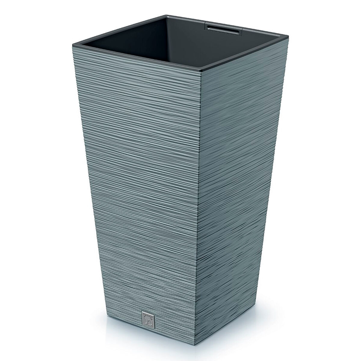 Cimento macetero, com depósito, coleção furu, 29,5 x 29,5 x 55 cm, capacidade de 14 l.