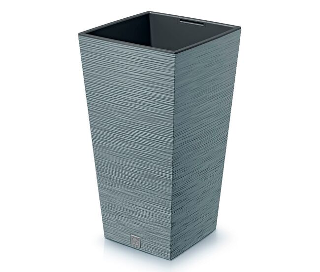 Cimento macetero, com depósito, coleção furu, 29,5 x 29,5 x 55 cm, capacidade de 14 l.