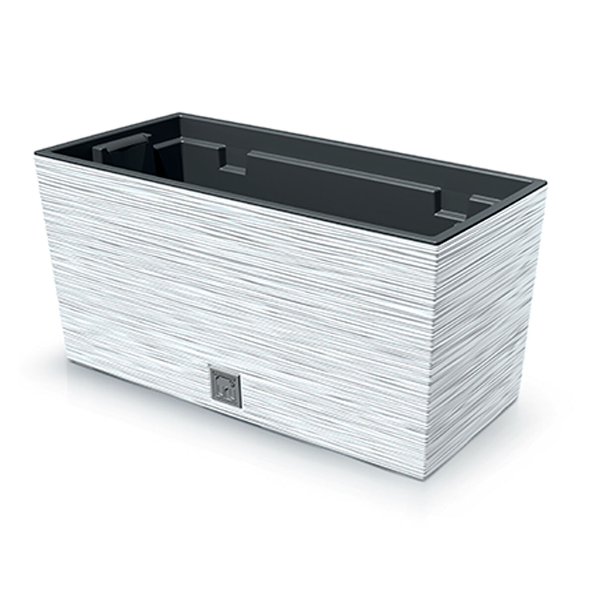 Macotero branco, com depósito, coleção de furu, 39,5 x 18,5 x 19,5 cm, capacidade de 8 l.