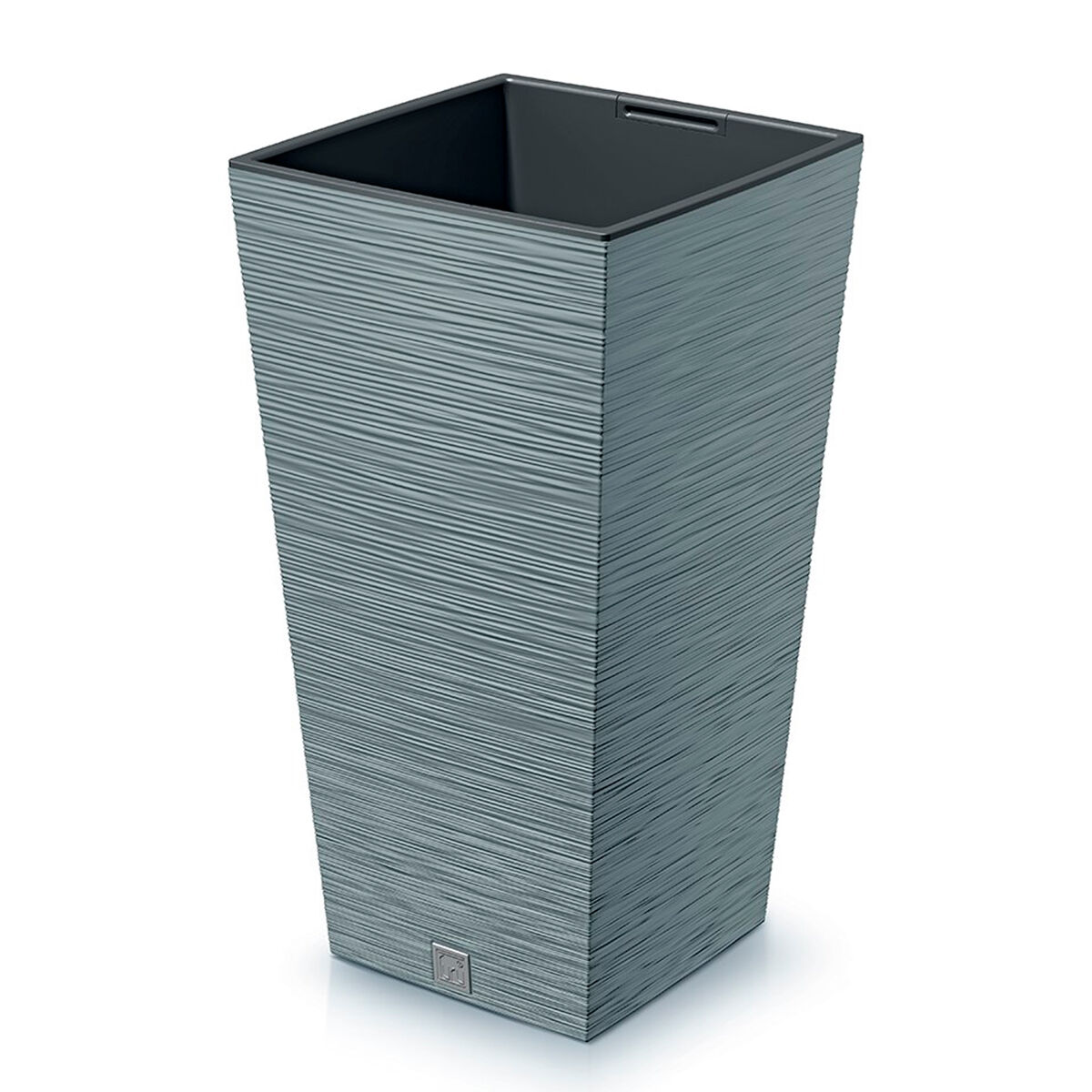 Cimento macetero, com depósito, coleção furu, 26,5 x 26,5 x 50 cm, capacidade de 11 l.