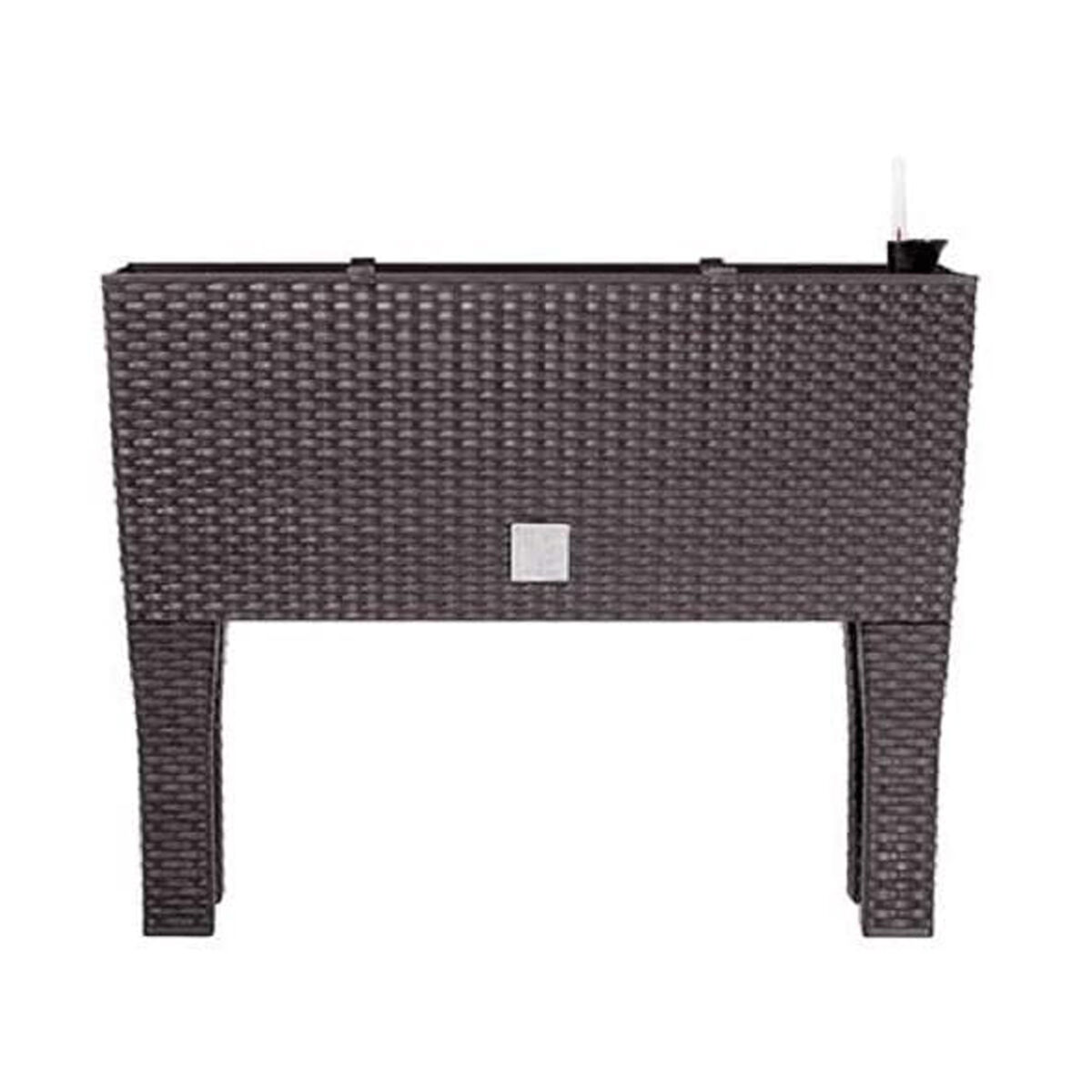 Jardineiro retangular retangular de 30 litros com ocre escuro colorido 60 x 25 x 46 cm com pernas