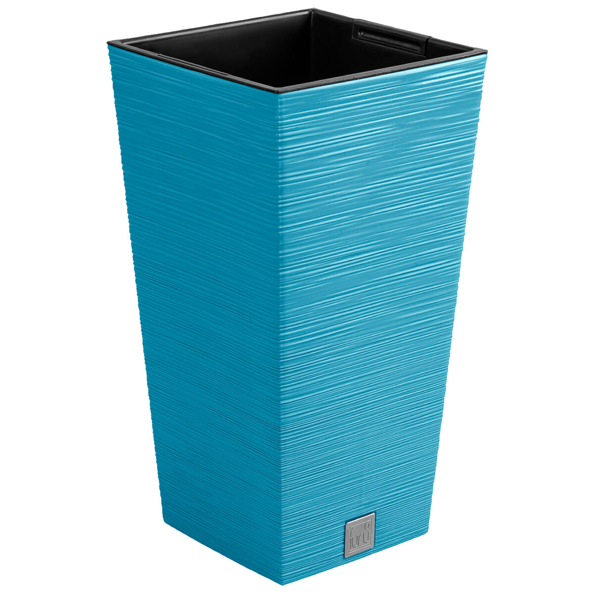 Maceter bleu escandinavo, com depósito, coleção de furu, 39,5 x 39,5 x 75,5 cm, capacidade de 37 l.