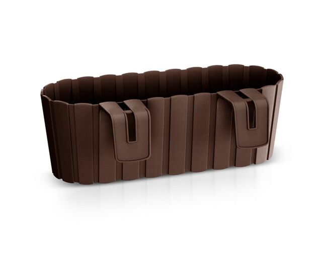 Plantador de varanda boardee hook 4,9l, dimensões (mm) 383x212x130, cor castanho