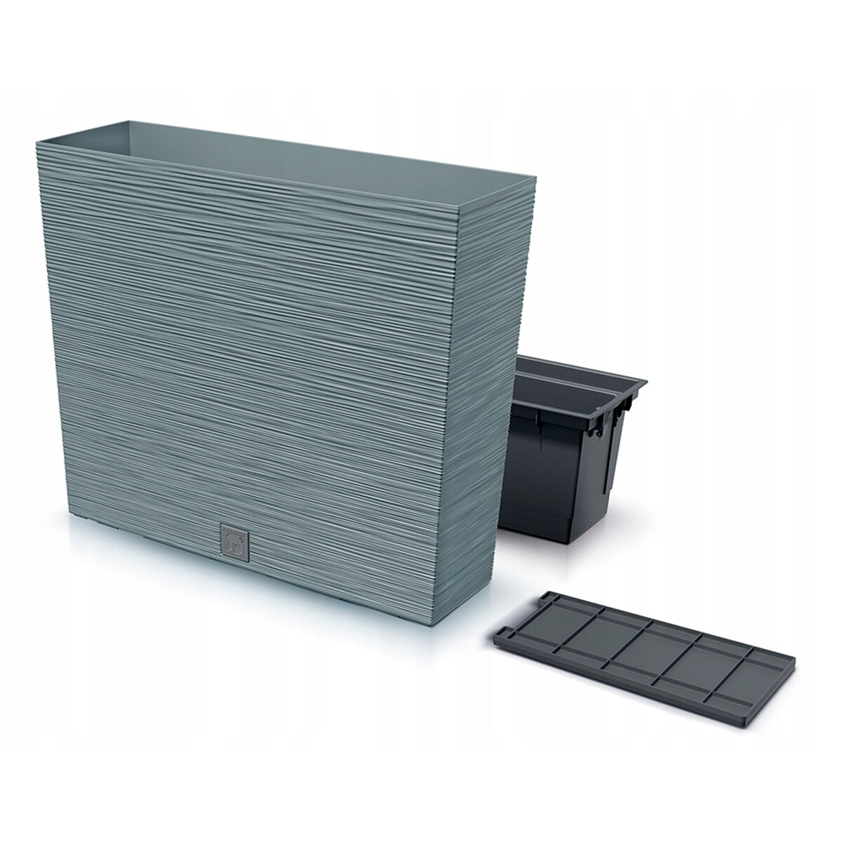 Cimento macetero, com depósito, coleção de furu, 58 x 18 x 49,8 cm, capacidade de 12 l.