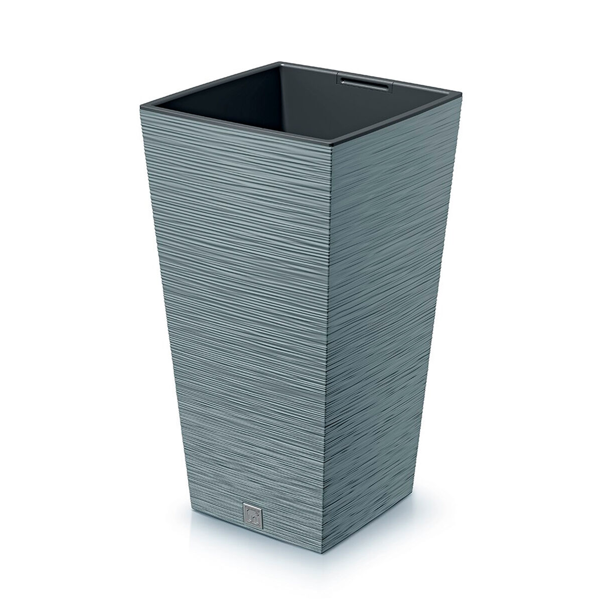 Cimento macetero, com depósito, coleção furu, 20 x 20 x 38 cm, capacidade de 5 l.