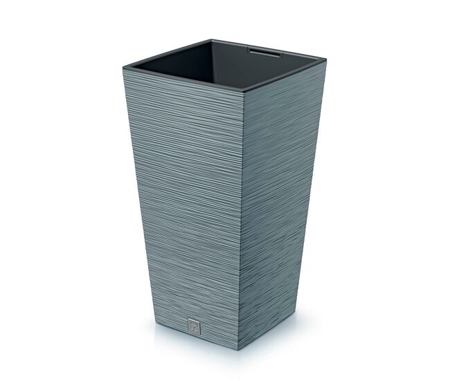 Cimento macetero, com depósito, coleção furu, 20 x 20 x 38 cm, capacidade de 5 l.