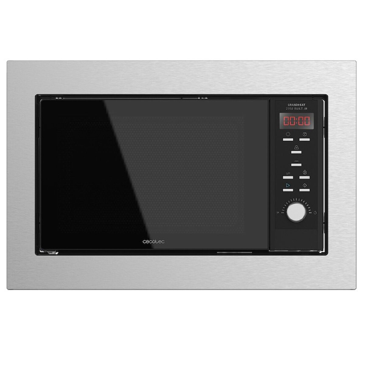 Cecotec micro-ondas encastre digital de 23 litros de capacidade com grill, 900 w de potência e 9 funções prédefinidas.