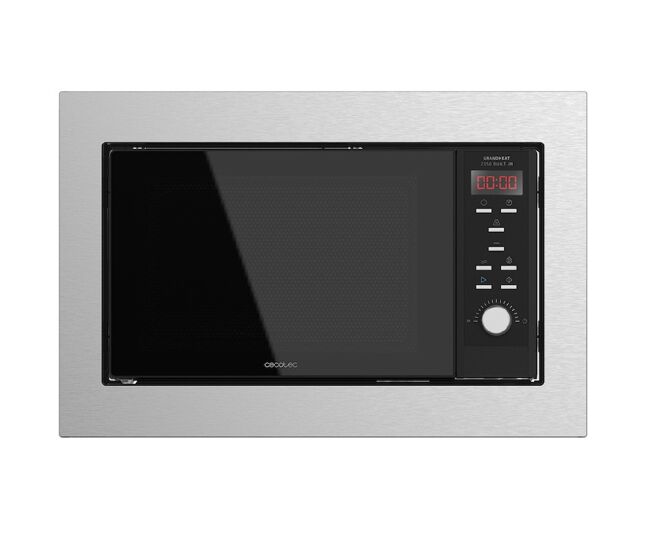 Cecotec micro-ondas encastre digital de 23 litros de capacidade com grill, 900 w de potência e 9 funções prédefinidas.
