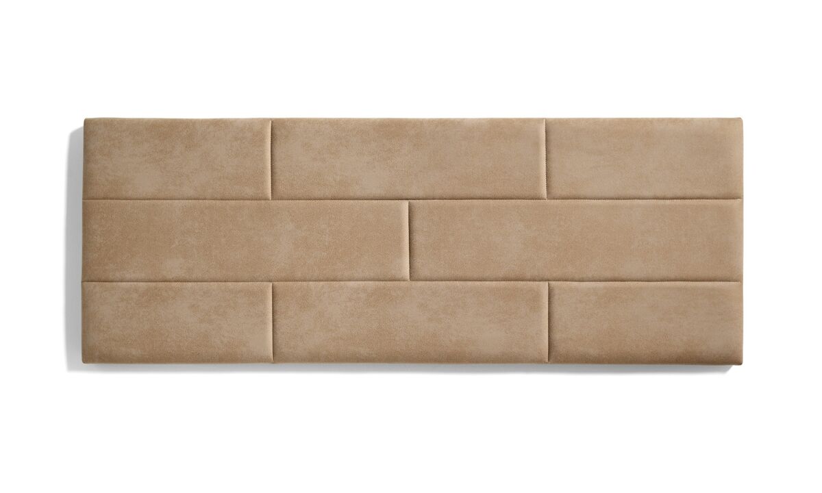 Cabeceira com estampa de parede de tijolos em tecido antimanchas com estofamento de espuma para cama de 150 cm. 112