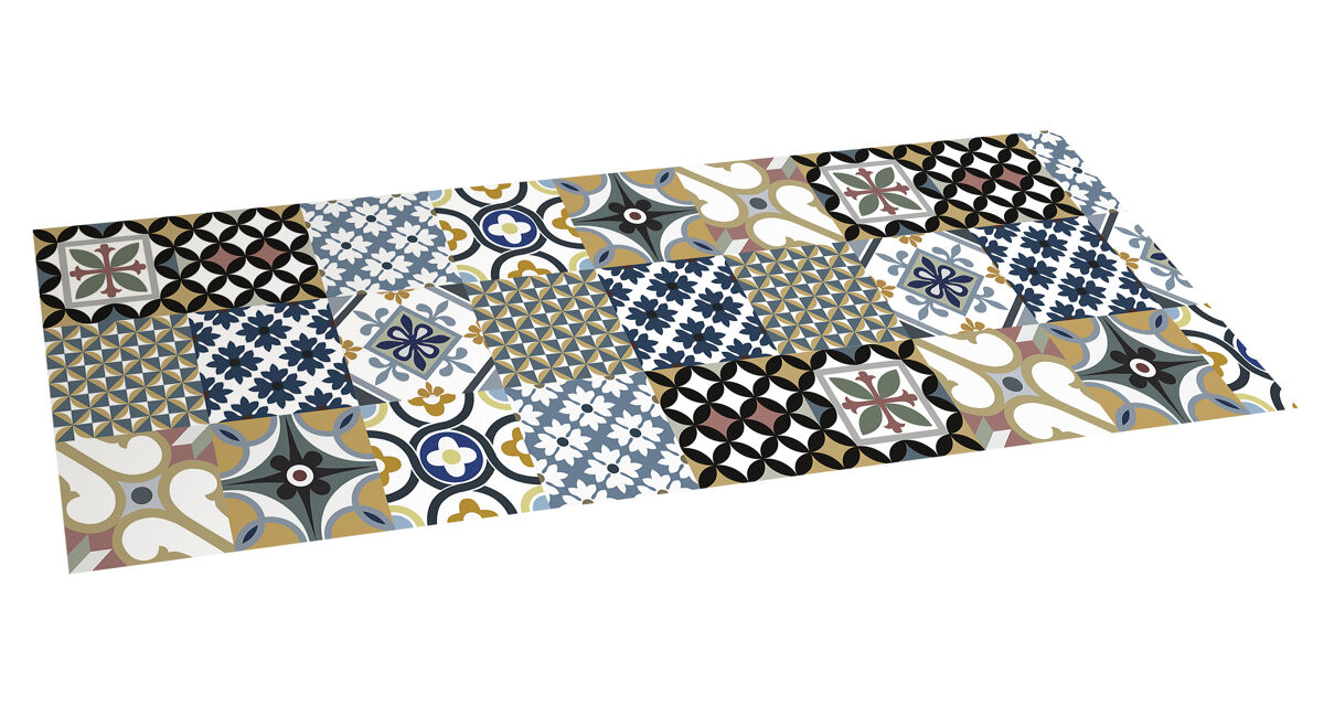 Tapete de vinil acolchoado croma hidraulico 50 x 140 cm