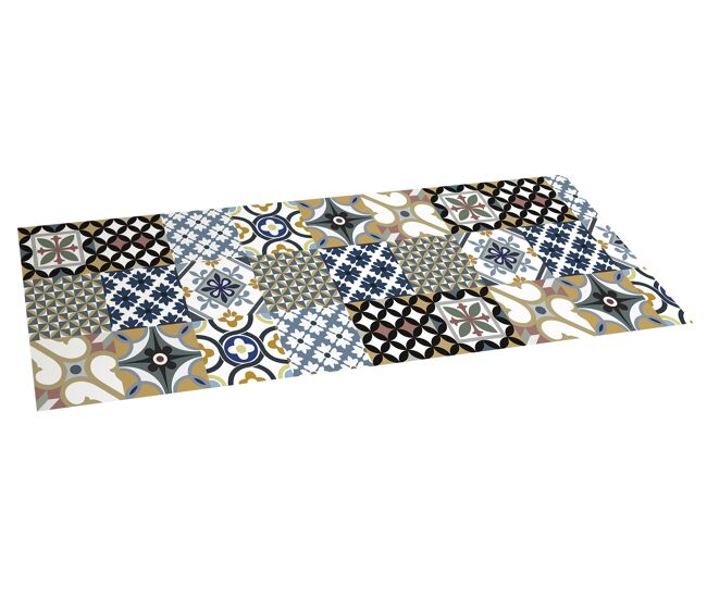 Tapete de vinil acolchoado croma hidraulico 50 x 140 cm