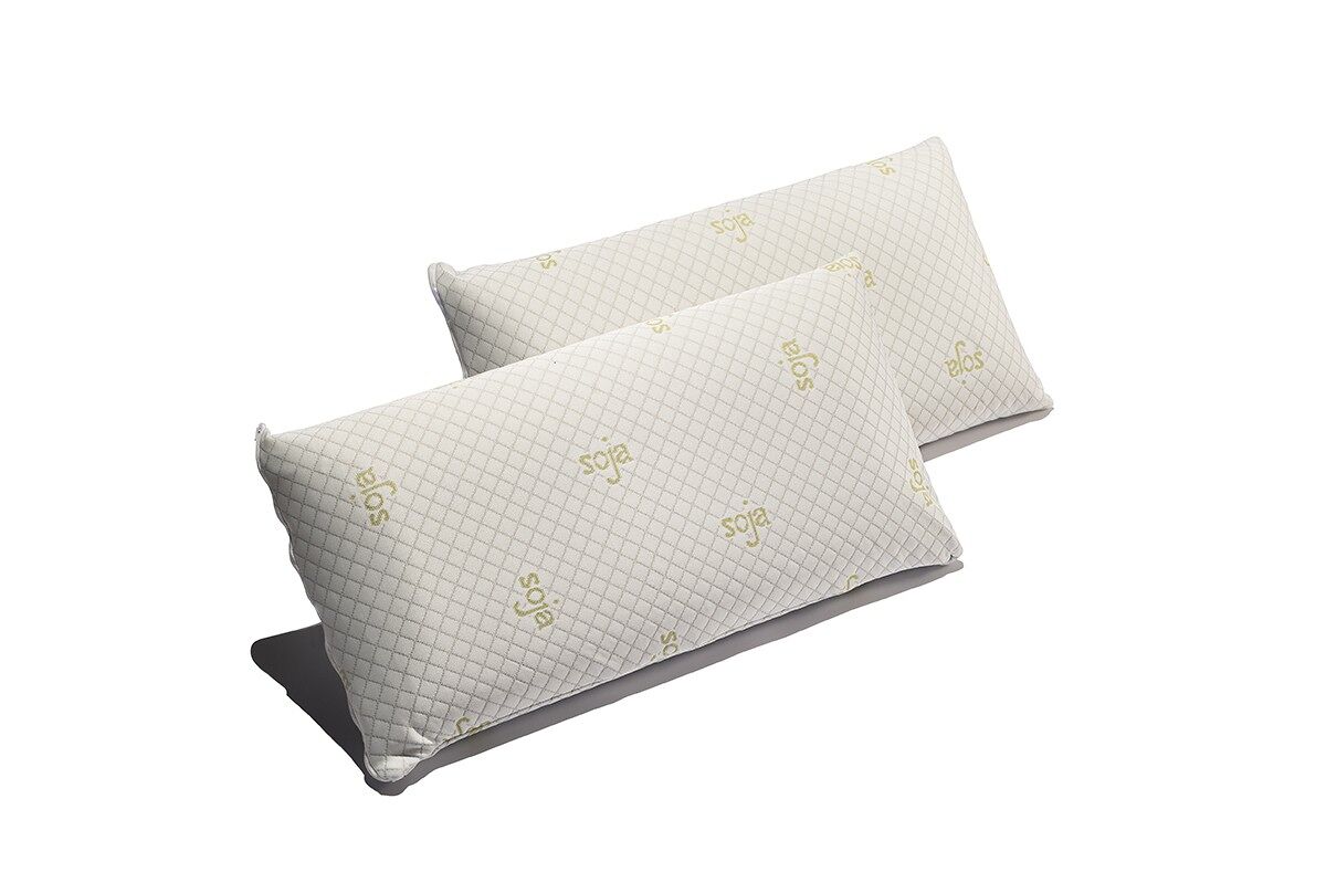 Pacote com 2 Travesseiros Ergonômicos de Viscoelástico de Soja 105x40
