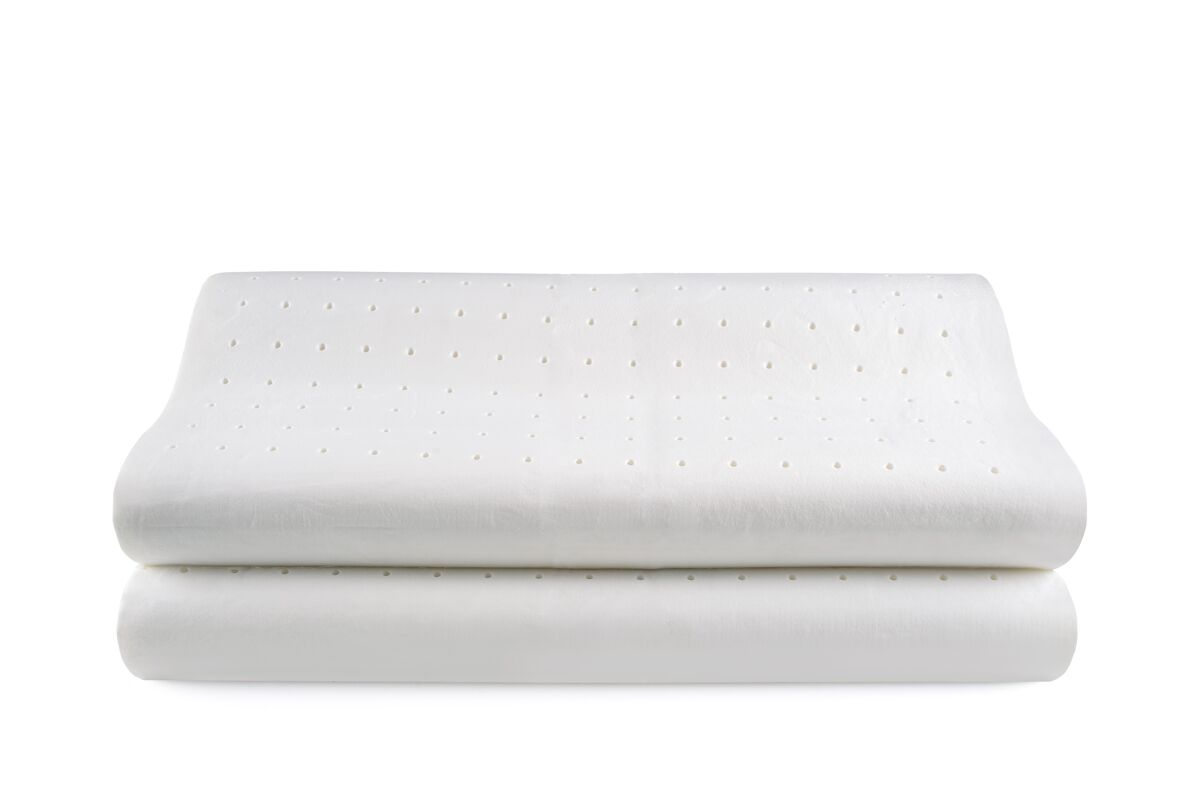 Pacote com 2 travesseiros cervicais de alta qualidade em viscose perfurada, 70cm