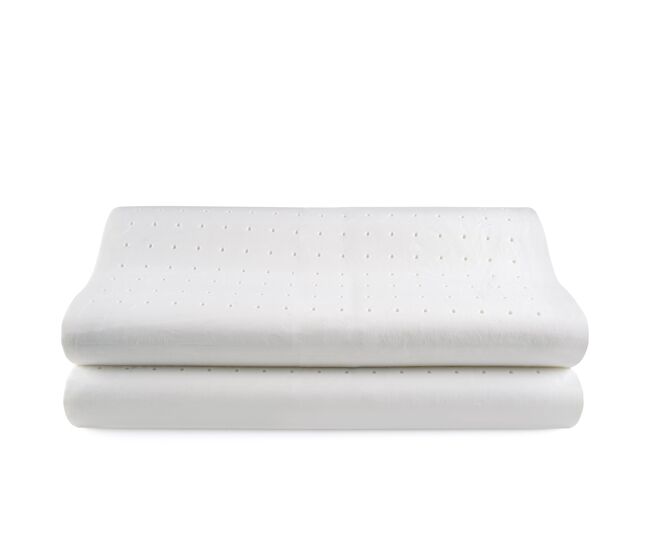 Pacote com 2 travesseiros cervicais de alta qualidade em viscose perfurada, 70cm