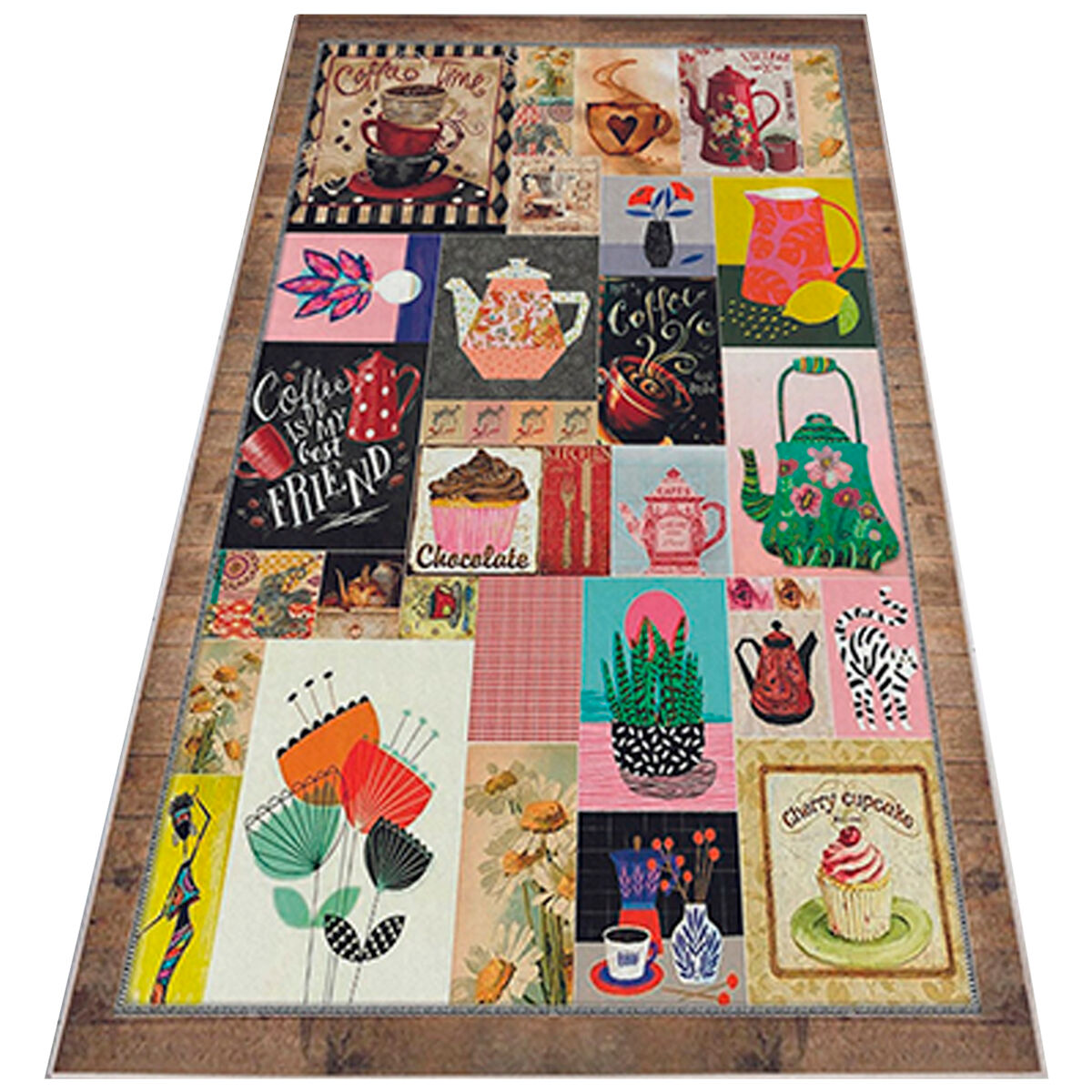 100 x 200 cm carpete de poliéster estampado