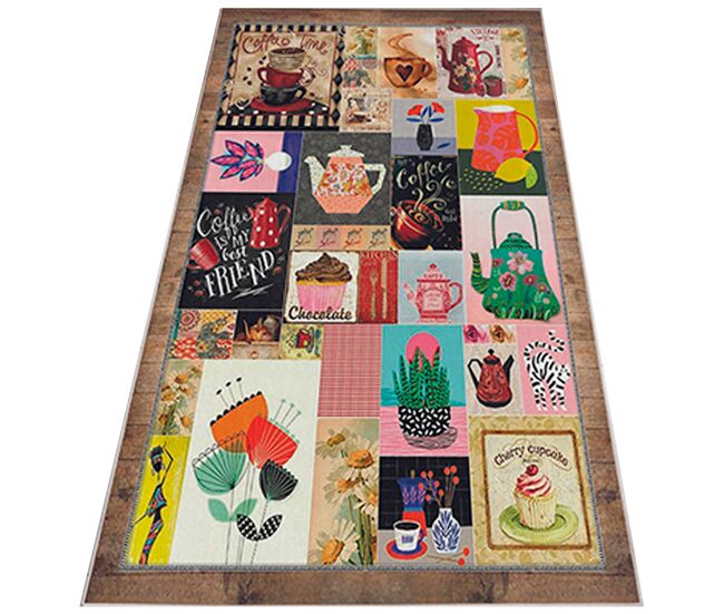 100 x 200 cm carpete de poliéster estampado