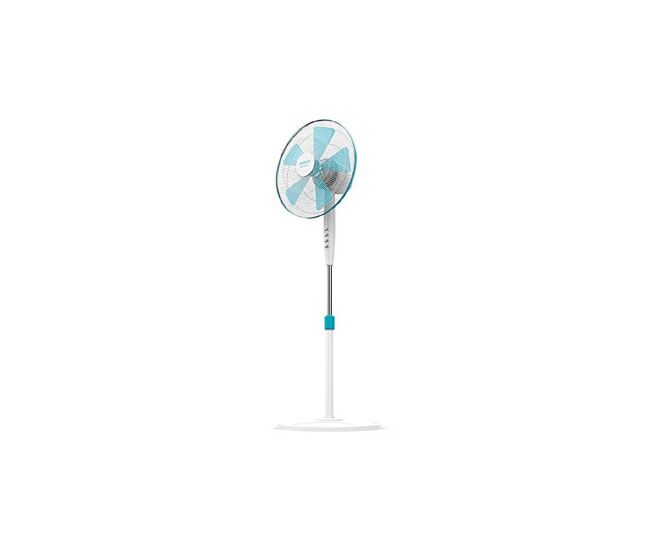 Cecotec ventoinha de pé de 16’’ com 40 w e 3 velocidades, oscilação, silenciosa, altura ajustável, 5 pás e máxima segurança.