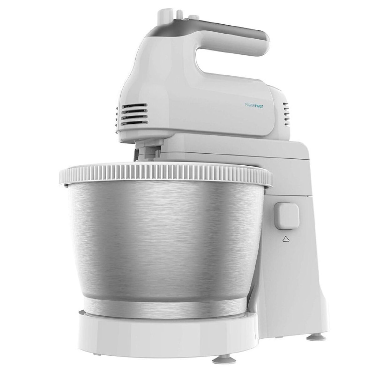 Cecotec Batedeira de varas com tigela auto giratória de aço inoxidável, 500 W, 5 níveis de velocidade mais função Turbo e três acessório de aço inoxidável.