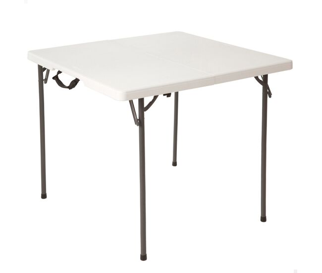 Mesa cuadrada plegable blanco lifetime 86x86x73,5 cm