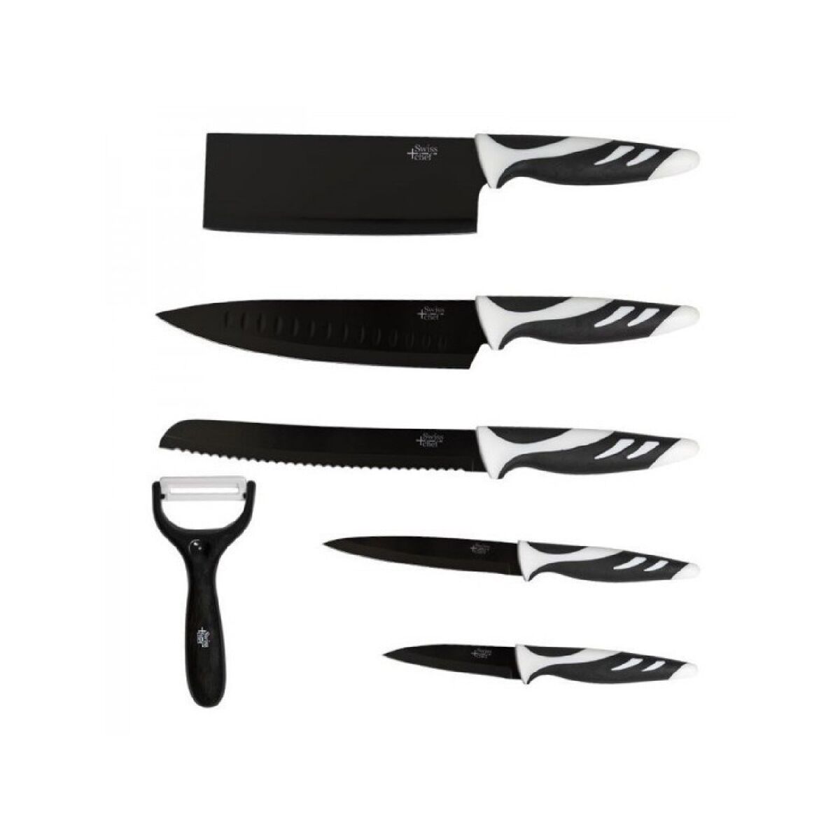 Facas conjunto 6 facas swiss noir cecotec