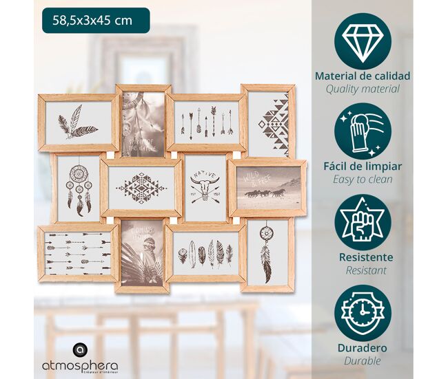 Quadro para 12 imagens naturais