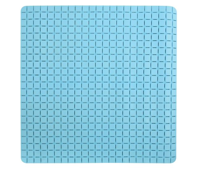Quadro premium banheiro tapete, cor bleu claro (54 x 54 cm) - msv.