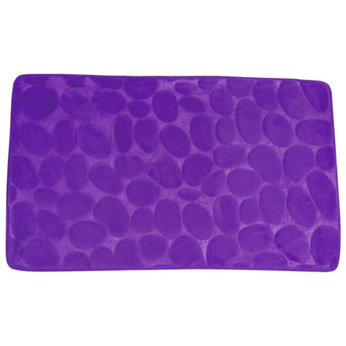 Carpete de banheiro de espuma msv com efeito violet stones 50 x 80 cm