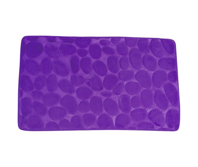 Carpete de banheiro de espuma msv com efeito violet stones 50 x 80 cm