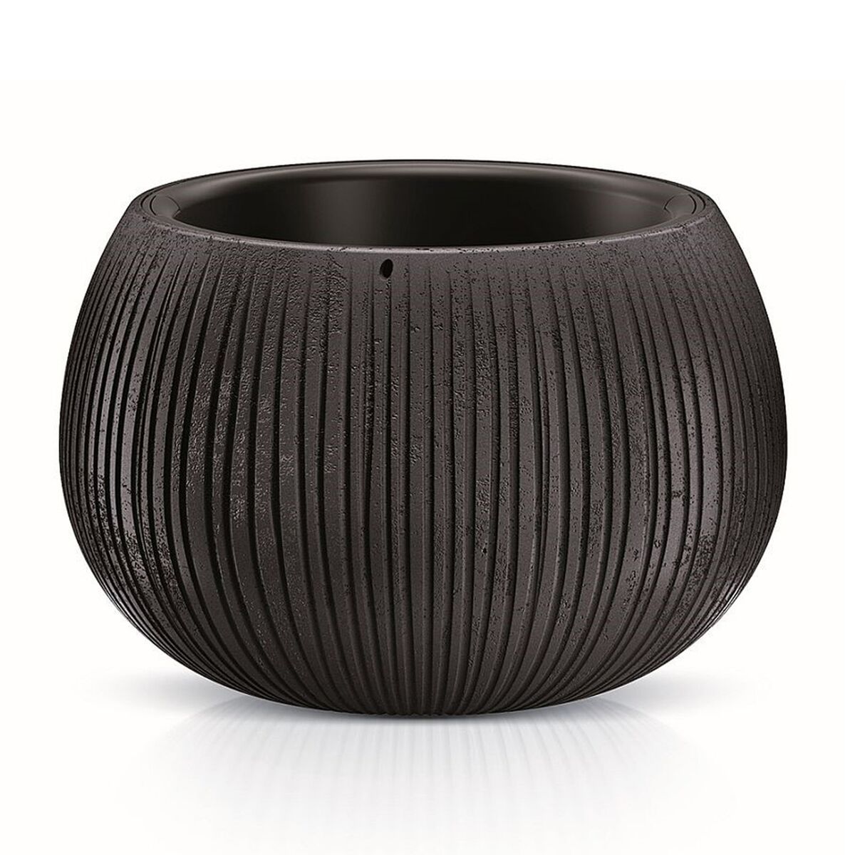 Prosperplast bowl plastic with black cement color deposit, 21,8 (alto) x 37 (largura) x 37 (profundo) cms