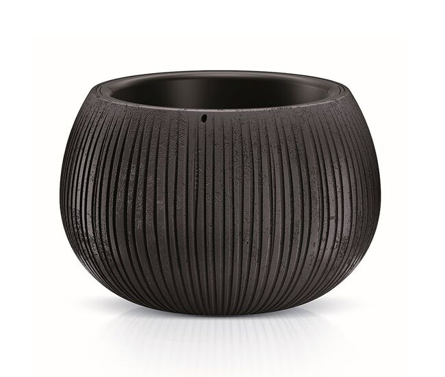 Prosperplast bowl plastic with black cement color deposit, 21,8 (alto) x 37 (largura) x 37 (profundo) cms