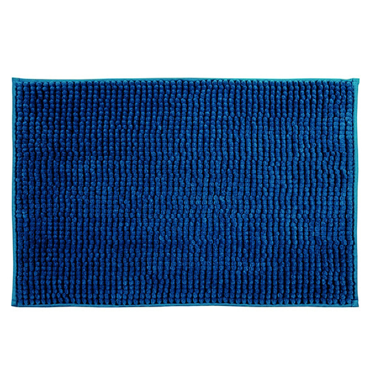 Msv banheiro carpet "chenille" microfiber non -slip em bleu escuro 60 x 90 cm