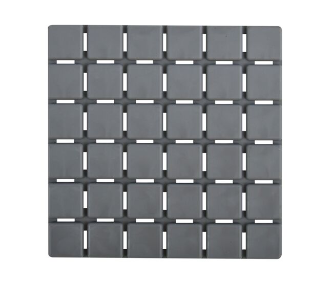 Lote 6 quadro non -slip carpets, gray - msv.