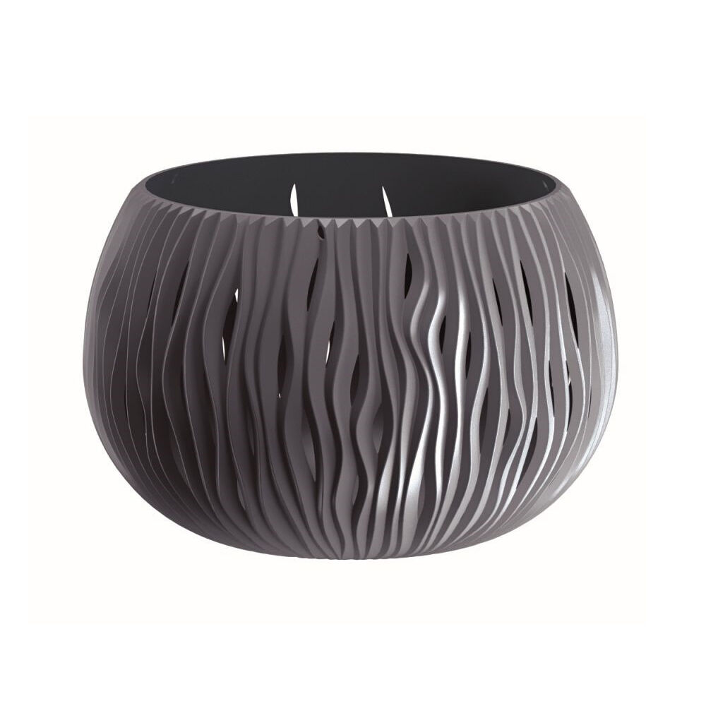 Prosperplast bowl plástico arenoso com tanque em antracite, 21,8 (alto) x 37 (largura) x 37 (profundo) cms