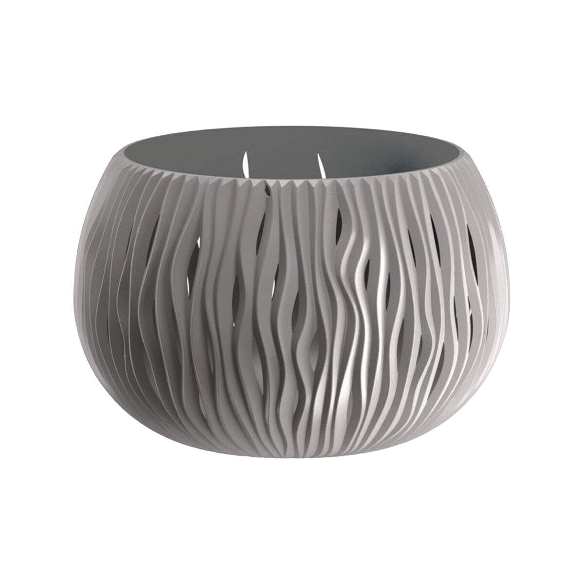 Prosperplast bowl plástico arenoso com tanque em pedra gris, 13,6 (alta) x 18 (largura) x 18 (profunda) cms